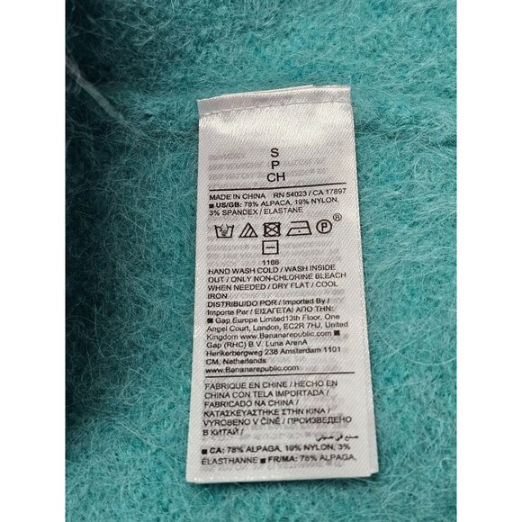 Banana Republic Wo's Aquamarine Alpaca Blend Cowl Neck Sweater Dress Sz S 2874 - Picture 8 of 11